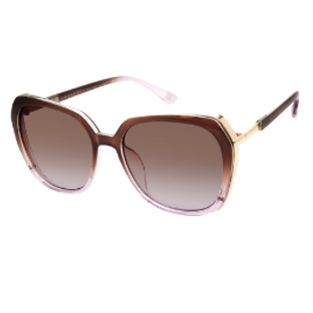 LAUNDRY BY SHELLI SEGAL HEXAGONAL OMBRE BROWN and PURPLE SUNGLASSES